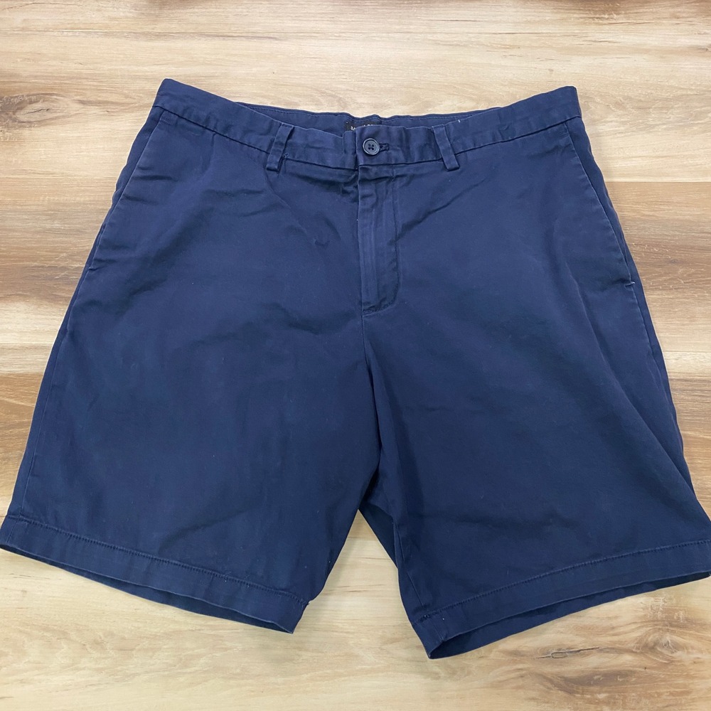 Banana Republic Aiden Shorts 35 Chino Cotton Stretch Slim Fit Navy Blue 2019